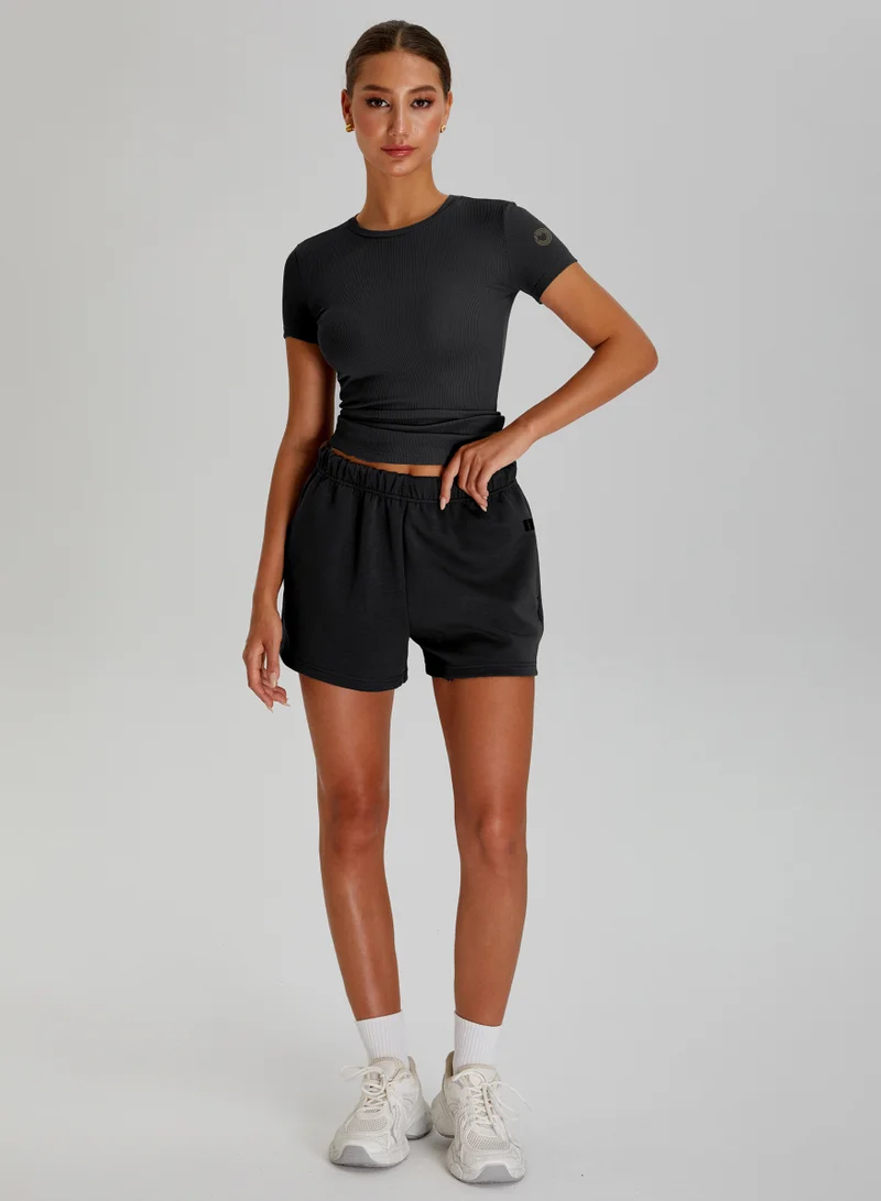 High Waist Loose Fit Shorts